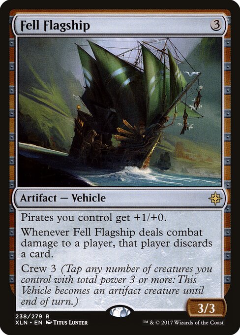 Зловещий Флагман (Fell Flagship) - Ixalan (#238) - Illustrated by Titus Lunter - Magic: The Gathering Card
