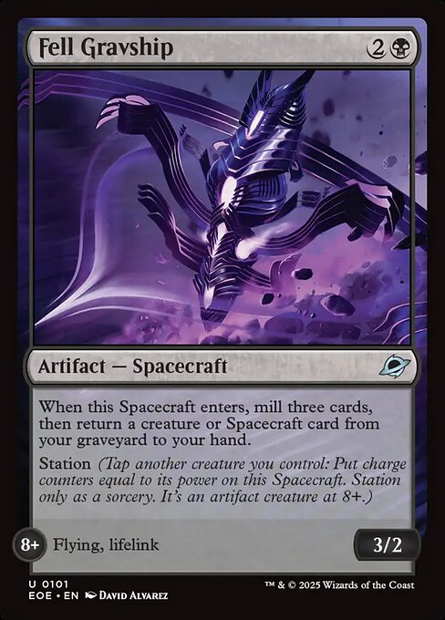 Fell Gravship - Edge of Eternities (#101) - Illustrated by David Álvarez - Magic: The Gathering Card