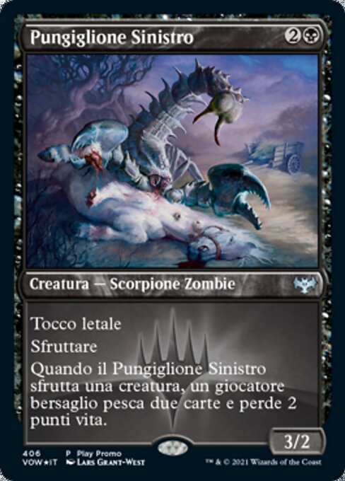 Pungiglione Sinistro (Fell Stinger) - Innistrad: Crimson Vow (#406) - Illustrated by Lars Grant-West - Magic: The Gathering Card