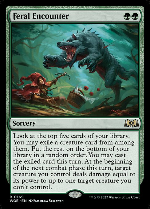 Feral Encounter - Wilds of Eldraine Magic card