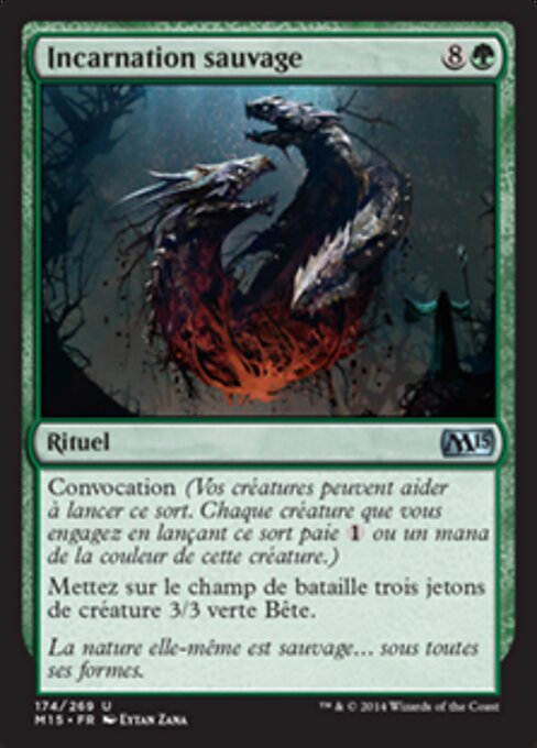 Wilde Inkarnation (Feral Incarnation) - Magic 2015 (#174) - Illustrated by Eytan Zana - Magic: The Gathering Card