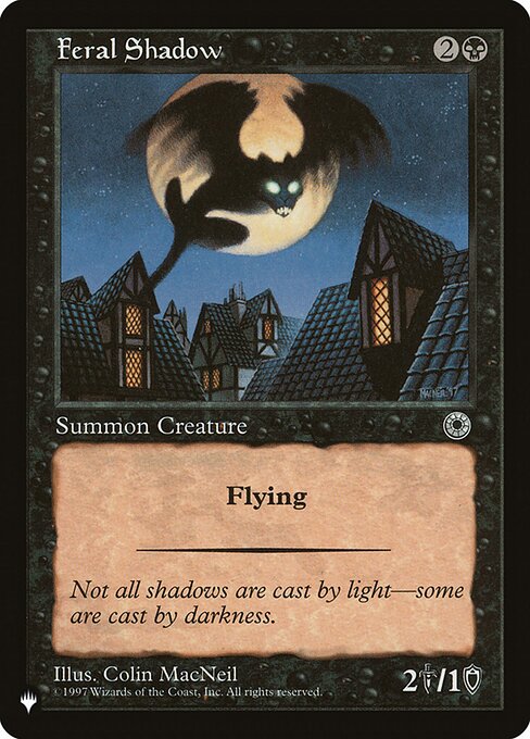 Wildschatten (Feral Shadow) - Portal (#93) - Illustrated by Colin MacNeil - Magic: The Gathering Card