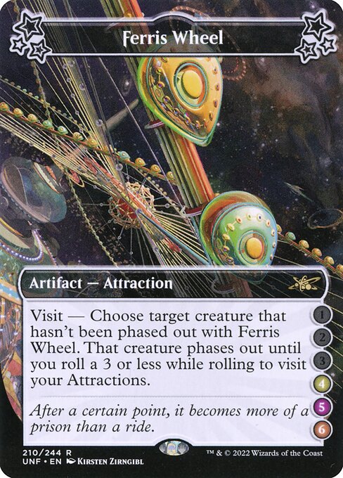 Ferris Wheel - Unfinity (#210) - Illustrated by Kirsten Zirngibl - Magic: The Gathering Card