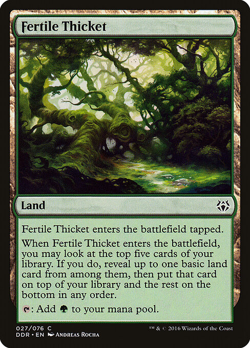 Fertile Thicket - Duel Decks: Nissa vs. Ob Nixilis (#27) - Illustrated by Andreas Rocha - Magic: The Gathering Card