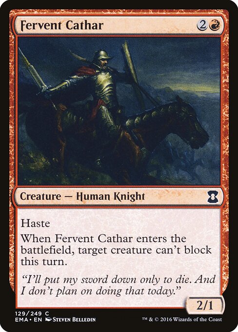 Fervent Cathar - Eternal Masters Magic card