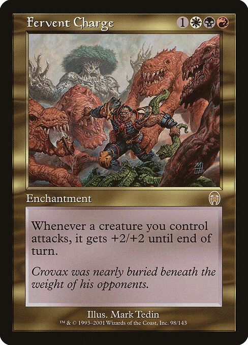 Fervent Charge - Apocalypse (#98) - Illustrated by Mark Tedin - Magic: The Gathering Card