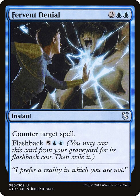 Fervent Denial - Commander 2019 Magic card