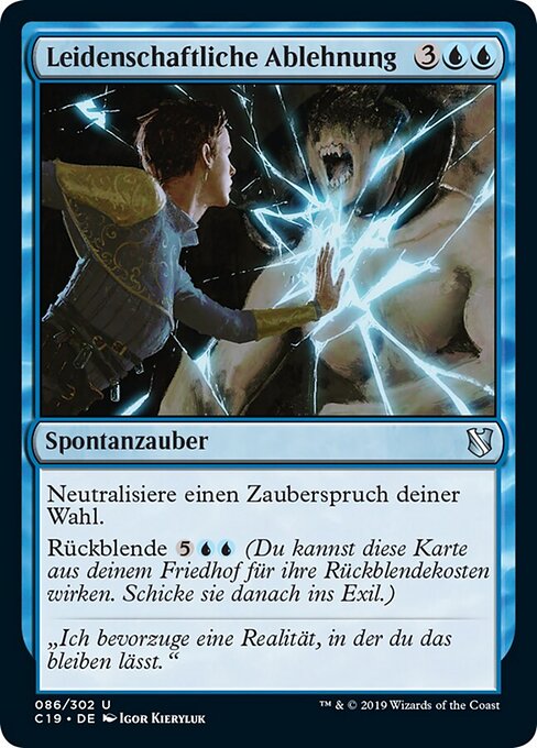 Déni catégorique (Fervent Denial) - Odyssey (#86) - Illustrated by Scott M. Fischer - Magic: The Gathering Card