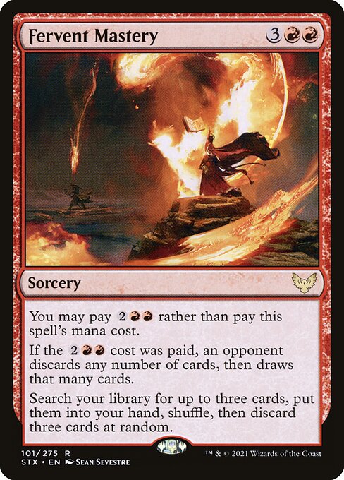 Fervent Mastery - Strixhaven: School of Mages (#101) - Illustrated by Sean Sevestre - Magic: The Gathering Card