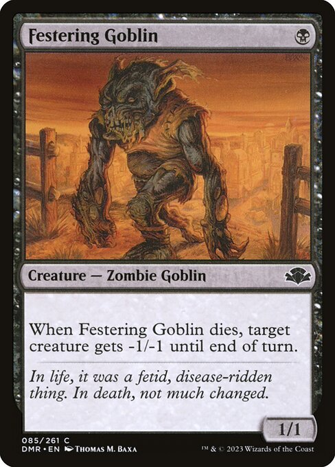 Festering Goblin - Dominaria Remastered Magic card