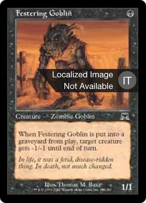 Festering Goblin - Ninth Edition (#130) - Illustrated by Thomas M. Baxa - Magic: The Gathering Card