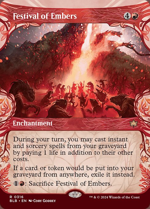 Festival of Embers - Bloomburrow (#316) - Illustrated by Cory Godbey - Magic: The Gathering Card