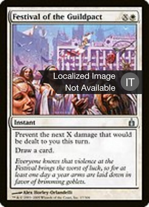 Festa del Patto delle Gilde (Festival of the Guildpact) - Ravnica: City of Guilds (#17) - Illustrated by Alex Horley-Orlandelli - Magic: The Gathering Card