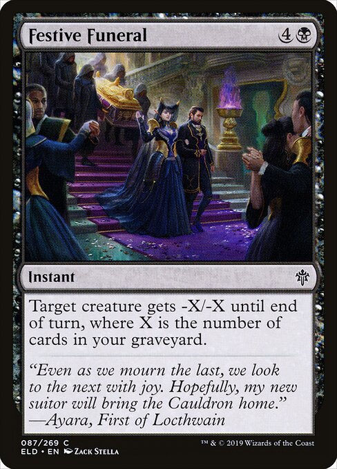 Festive Funeral - Throne of Eldraine Magic card