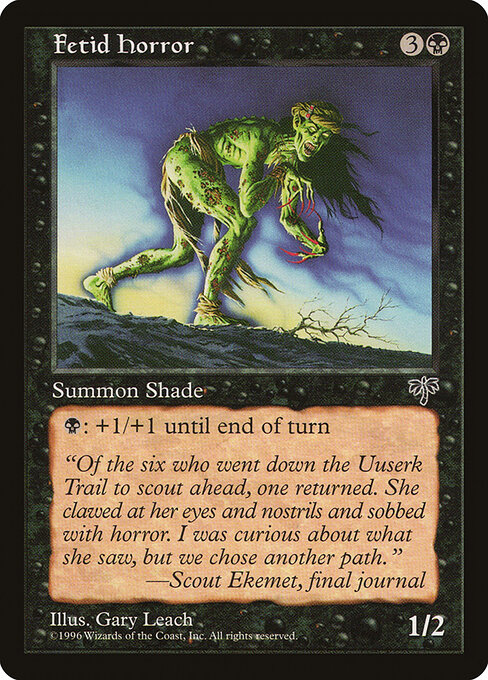 Fetid Horror - Mirage Magic card