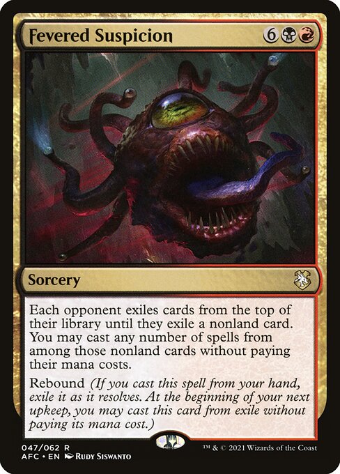 Fevered Suspicion - Forgotten Realms Commander Magic card