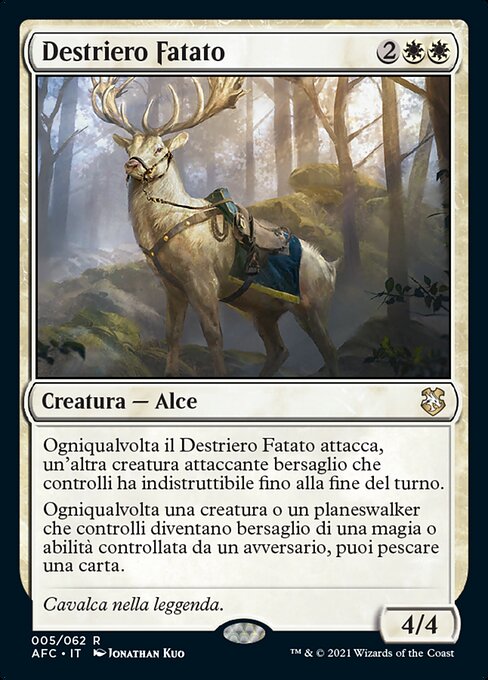 Destrier de la Féerie (Fey Steed) - Forgotten Realms Commander (#5) - Illustrated by Jonathan Kuo - Magic: The Gathering Card