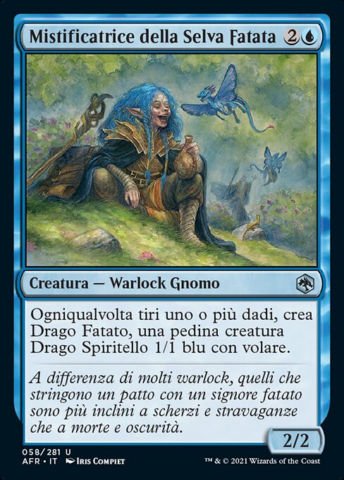 フェイワイルドのペテン師 (Feywild Trickster) - Adventures in the Forgotten Realms (#58) - Illustrated by Iris Compiet - Magic: The Gathering Card