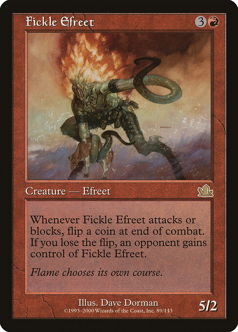 Fickle Efreet - Prophecy Magic card