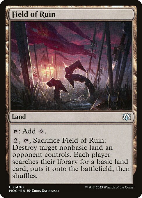 Field of Ruin - March of the Machine Commander Magic card