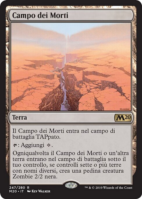 망자들의 벌판 (Field of the Dead) - Core Set 2020 (#247) - Illustrated by Kev Walker - Magic: The Gathering Card