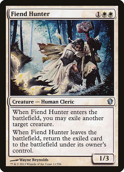 Cacciatore di Demoni (Fiend Hunter) - Commander 2013 (#11) - Illustrated by Wayne Reynolds - Magic: The Gathering Card