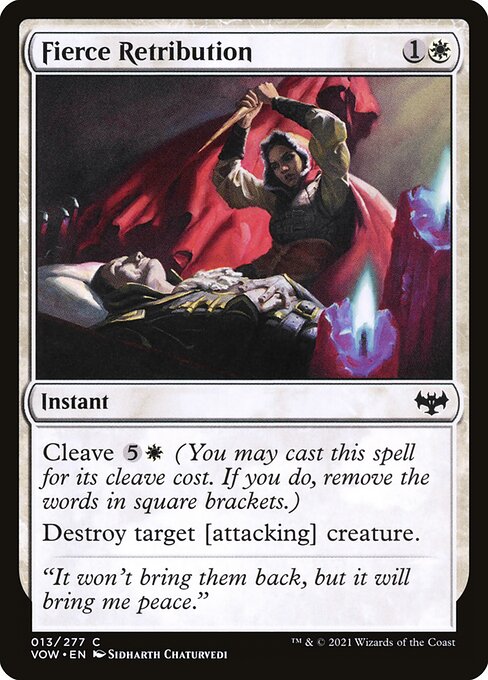 Fierce Retribution - Innistrad: Crimson Vow (#13) - Illustrated by Sidharth Chaturvedi - Magic: The Gathering Card