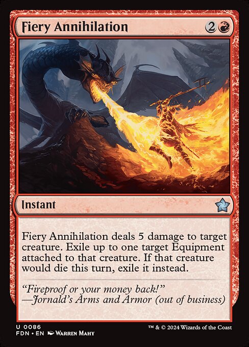 Fiery Annihilation - Foundations Magic card