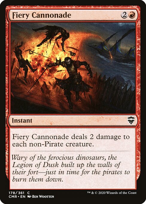 Fiery Cannonade - Commander Legends (#178) - Illustrated by Ben Wootten - Magic: The Gathering Card