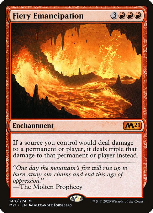 Fiery Emancipation - Core Set 2021 Magic card