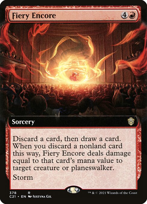 Rappel enflammé (Fiery Encore) - Commander 2021 (#378) - Illustrated by Justyna Dura - Magic: The Gathering Card