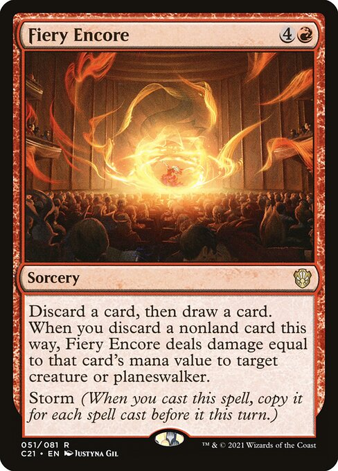 Fiery Encore - Commander 2021 Magic card