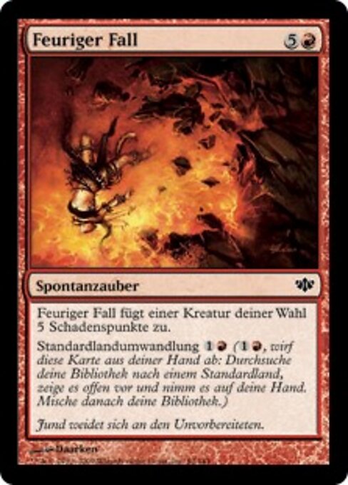 Feuriger Fall (Fiery Fall) - Conflux (#63) - Illustrated by Daarken - Magic: The Gathering Card