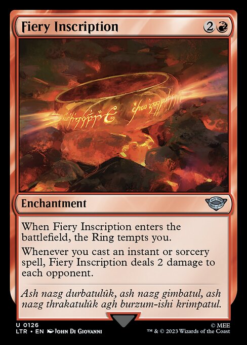 Fiery Inscription - The Lord of the Rings: Tales of Middle-earth Magic card