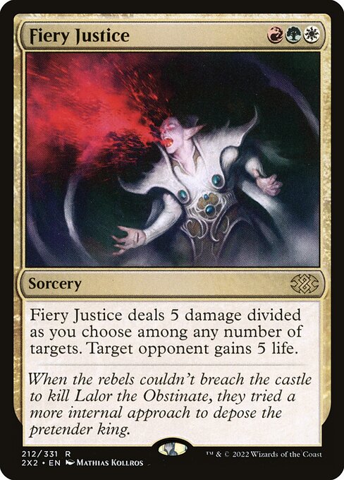 Fiery Justice - Double Masters 2022 Magic card