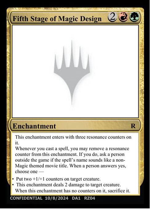 Fifth Stage of Magic Design - Unknown Event (#RZ04o) - Magic: The Gathering Card