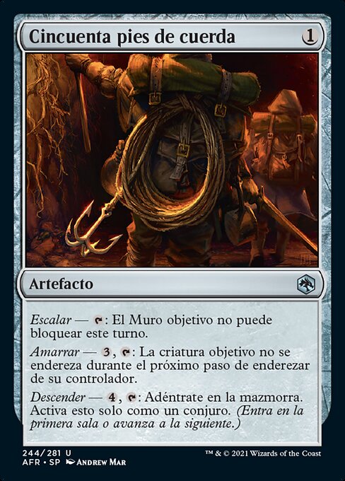Quindici Metri di Corda (Fifty Feet of Rope) - Adventures in the Forgotten Realms (#244) - Illustrated by Andrew Mar - Magic: The Gathering Card