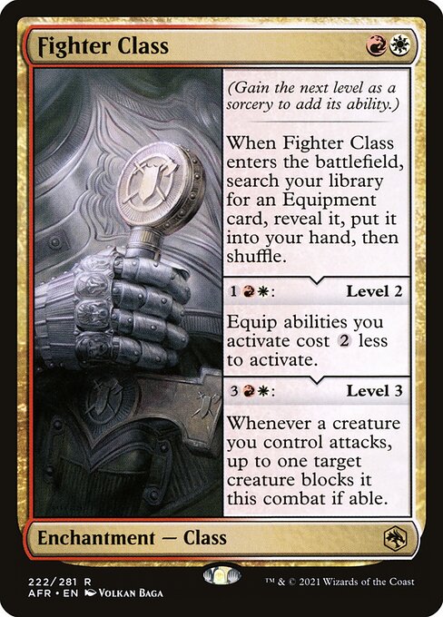 Fighter Class - Adventures in the Forgotten Realms Magic card
