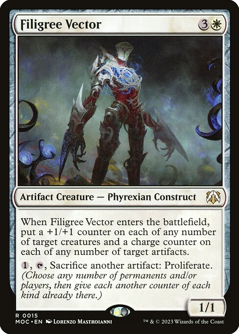 Filigree Vector - March of the Machine Commander Magic card