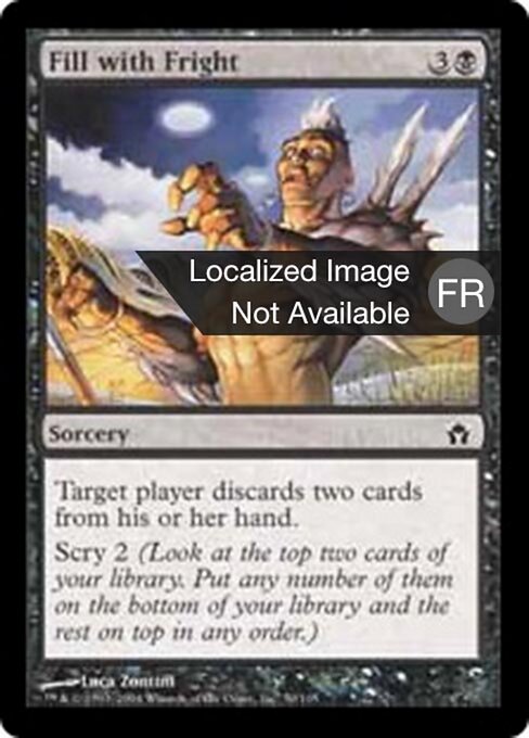 襲い掛かる恐怖 (Fill with Fright) - Fifth Dawn (#50) - Illustrated by Luca Zontini - Magic: The Gathering Card