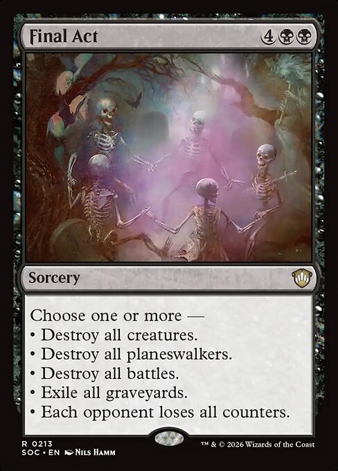 Final Act - Secrets of Strixhaven Commander (#213) - Illustrated by Nils Hamm - Magic: The Gathering Card