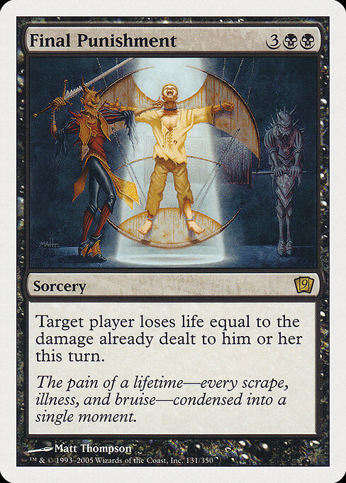 Final Punishment - Ninth Edition (#131) - Illustrated by Matt Thompson - Magic: The Gathering Card