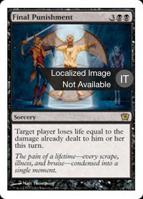 Punition finale (Final Punishment) - Scourge (#67) - Illustrated by Matt Thompson - Magic: The Gathering Card