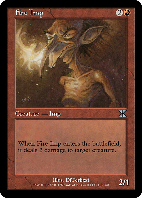 Fire Imp - Masters Edition IV (#113) - Illustrated by DiTerlizzi - Magic: The Gathering Card