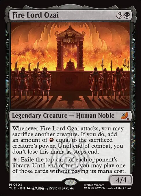 Fire Lord Ozai - Avatar: The Last Airbender Eternal Magic card