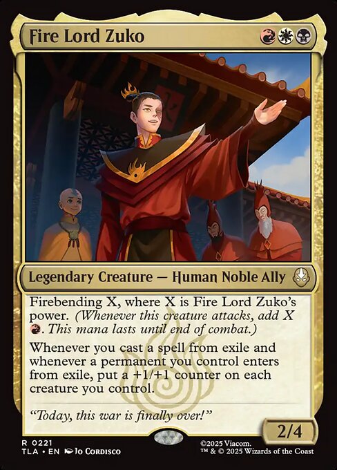 Fire Lord Zuko - Avatar: The Last Airbender Magic card