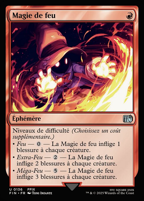 Magie de feu (Fire Magic) - Final Fantasy (#136) - Illustrated by Toni Infante - Magic: The Gathering Card