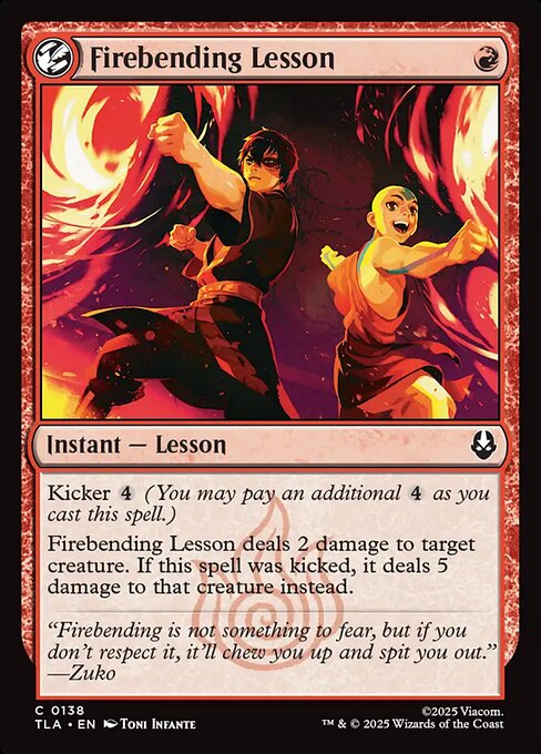 Firebending Lesson - Avatar: The Last Airbender Magic card
