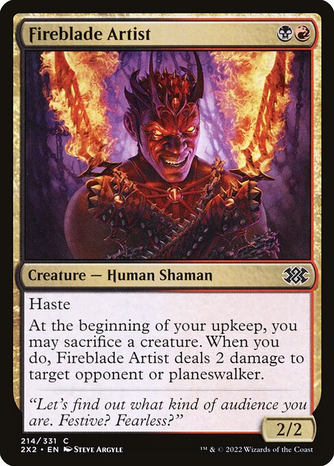 Fireblade Artist - Double Masters 2022 (#214) - Illustrated by Steve Argyle - Magic: The Gathering Card