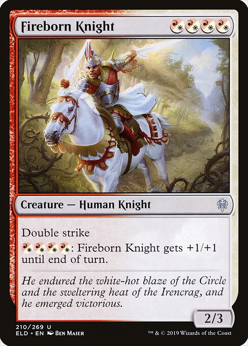 Fireborn Knight - Throne of Eldraine Magic card